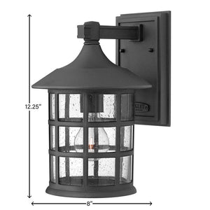 Fjord 8" One Light Small Wall Mount Lantern, Black