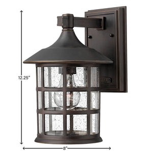 Fjord 8" One Light Small Wall Mount Lantern, Oil Rubbed Bronze