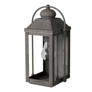 Kiosk 7" One Light Small Wall Mount Lantern, Aged Zinc