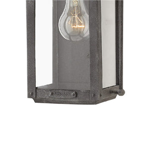Kiosk 7" One Light Small Wall Mount Lantern, Aged Zinc