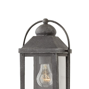 Kiosk 7" One Light Small Wall Mount Lantern, Aged Zinc
