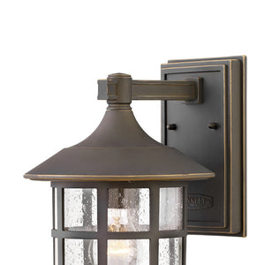 Grotto 8" One Light Small Wall Mount Lantern, Oil Rubbed Bronze