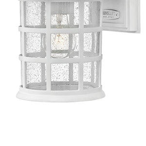 Grotto 8" One Light Small Wall Mount Lantern, Textured White