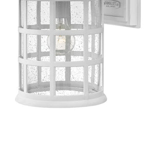 Grotto 10" One Light Medium Wall Mount Lantern, Textured White