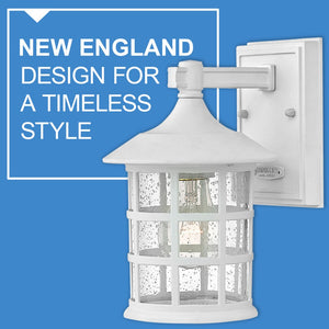Grotto 10" One Light Medium Wall Mount Lantern, Textured White