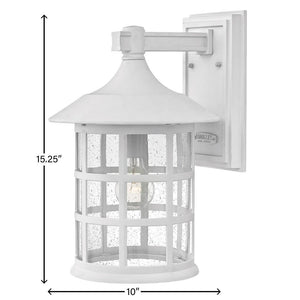 Grotto 10" One Light Medium Wall Mount Lantern, Textured White