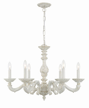 Maison Parisienne 28'' Six Light Chandelier, Antique White - Main Product Image.jpg