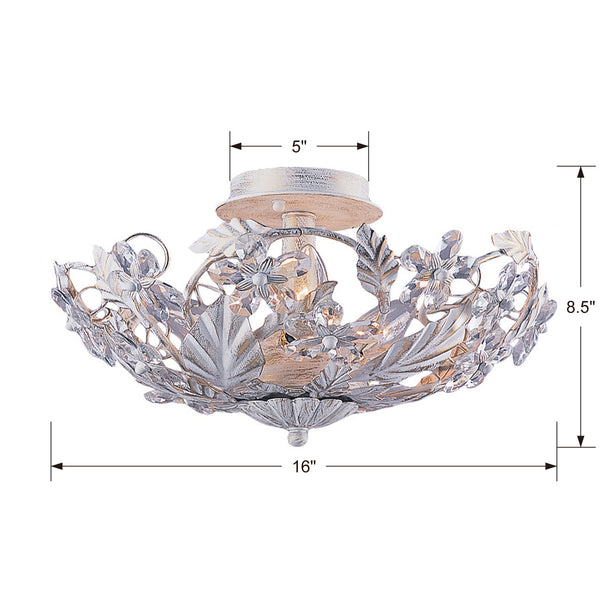 Maison Parisienne 16'' Six Light Semi Flush Mount, Antique White - Alternate Product Image 2.jpg