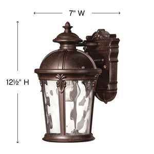 Oculus 7" One Light Small Wall Mount Lantern, River Rock