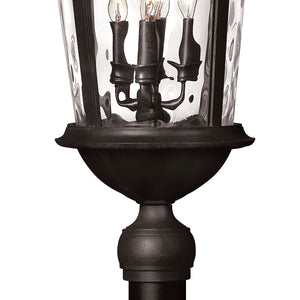 Oculus 12" Four Lights Large Post Mount Lantern, Black