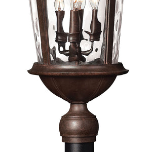 Oculus 12" Four Lights Large Post Mount Lantern, River Rock