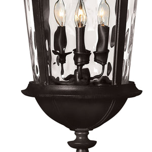 Oculus 12" Four Lights Large Hanging Lantern, Black