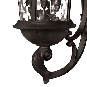Oculus 9" Three Lights Large Wall Mount Lantern, Black
