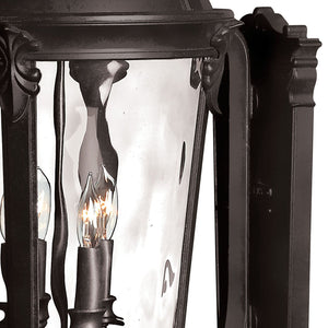 Oculus 12" Four Lights Large Wall Mount Lantern, Black