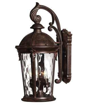 Oculus 9" Three Lights Medium Wall Mount Lantern, River Rock