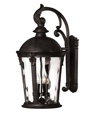 Oculus 32" Four Lights Large Wall Mount Lantern, Black
