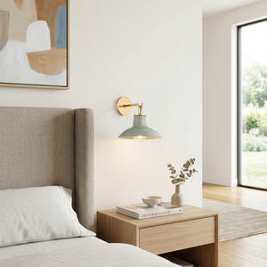Caara 10" One Light Wall Sconce, Aged Brass / Ceramic Moss Crackle