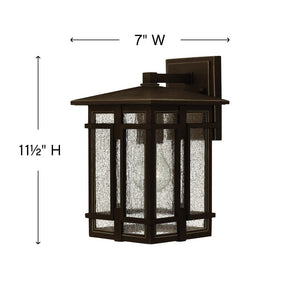 Hearth 7" One Light Small Wall Mount Lantern, Oil Rubbed Bronze