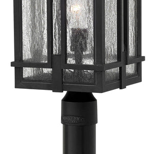 Hearth 11" One Light Medium Post Mount Lantern, Museum Black