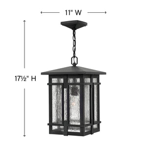Hearth 11" One Light Medium Hanging Lantern, Museum Black