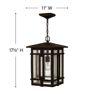 Hearth 11" One Light Medium Hanging Lantern, Oil Rubbed Bronze