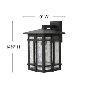 Hearth 9" One Light Medium Wall Mount Lantern, Museum Black