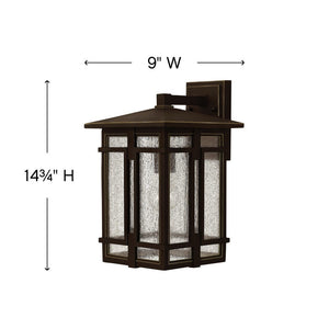 Hearth 9" One Light Medium Wall Mount Lantern, Oil Rubbed Bronze