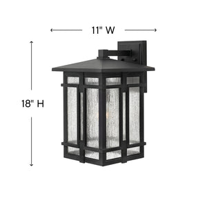 Hearth 11" One Light Medium Wall Mount Lantern, Museum Black
