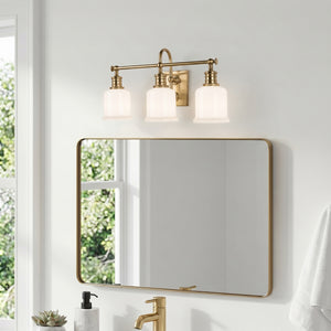 Isith 21" Three Lights Bath And Vanity, Aged Brass