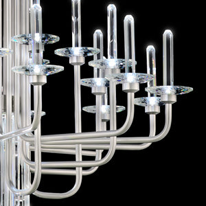 Calliope 40'' LED Chandelier, Soft Silver