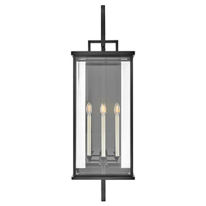 Zephyr 14" Four Lights Extra Large Wall Mount Lantern, Black