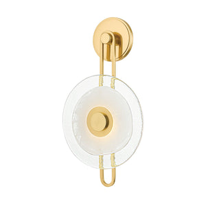 Mirara 10" One Light Wall Sconce, Aged Brass