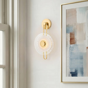 Mirara 10" One Light Wall Sconce, Aged Brass