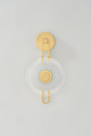 Mirara 10" One Light Wall Sconce, Aged Brass