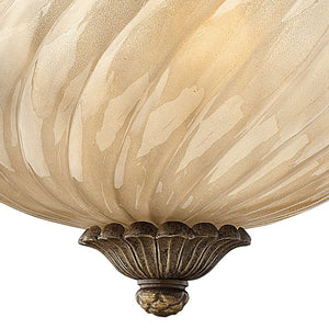 Beryl 12" Two Lights Small Flush Mount, Pearl Bronze
