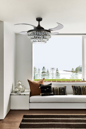 Vyre 48" Six Light Airelume Fan, Black