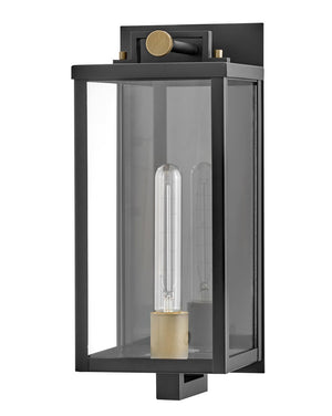 Caldera 6" One Light Medium Wall Mount Lantern, Black