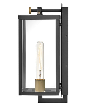 Caldera 6" One Light Medium Wall Mount Lantern, Black