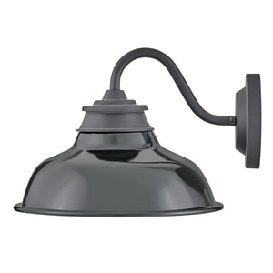 Monolith 12" One Light Small Gooseneck Barn Light, Museum Black