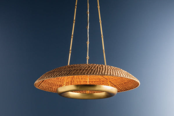 Fenara 36" Six Lights Pendant, Vintage Gold Leaf