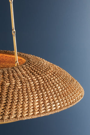 Fenara 36" Six Lights Pendant, Vintage Gold Leaf