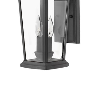 Cobalt 20" Two Lights Medium Wall Mount Lantern, Museum Black
