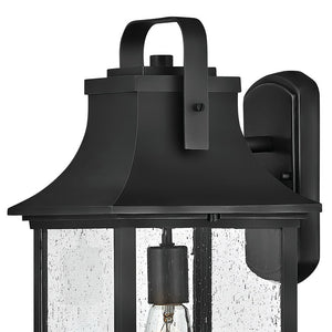 Vista 8" One Light Medium Wall Mount Lantern, Textured Black