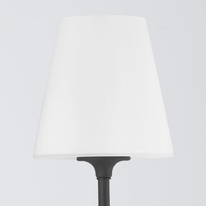 Sylvain 6" One Light Sconce, Black Forged