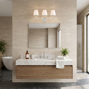 Sylvain 23" Three Lights Bathroom Vanity, Brushed Nickel