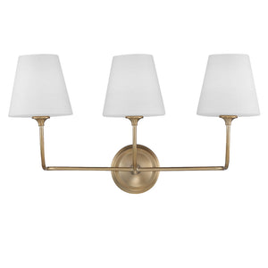 Sylvain 23" Three Lights Bathroom Vanity, Vibrant Gold