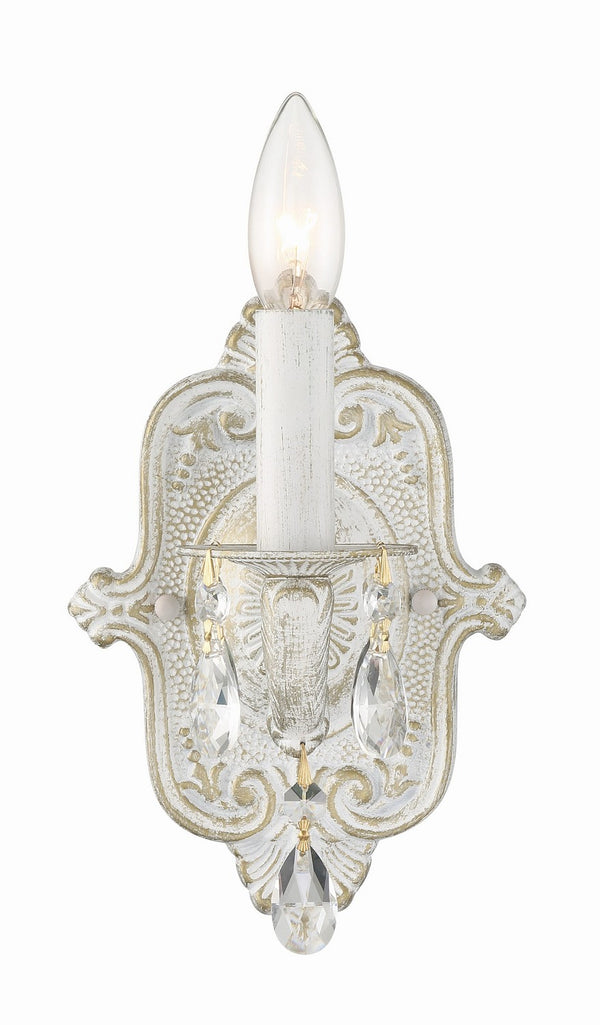 Maison Parisienne 6.25'' One Light Crystal Wall Sconce, Antique White Hand Cut Crystal Alt 4.jpg