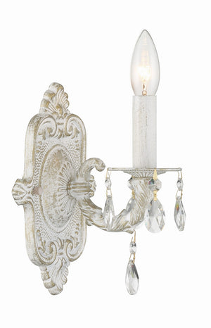 Maison Parisienne 6.25'' One Light Crystal Wall Sconce, Antique White Hand Cut Crystal - Main Product Image.jpg