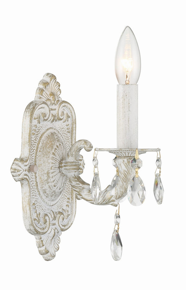 Maison Parisienne 6.25'' One Light Crystal Wall Sconce, Antique White Hand Cut Crystal - Main Product Image.jpg