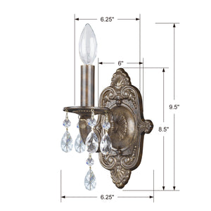Maison Parisienne 6.25'' One Light Crystal Wall Sconce, Bronze Hand Cut Crystal - Alternate Product Image 1.jpg
